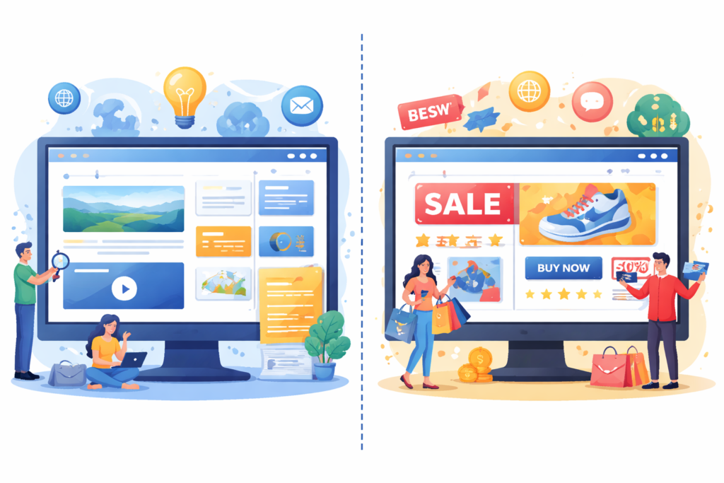 Infosites vs Sales-Focused Websites