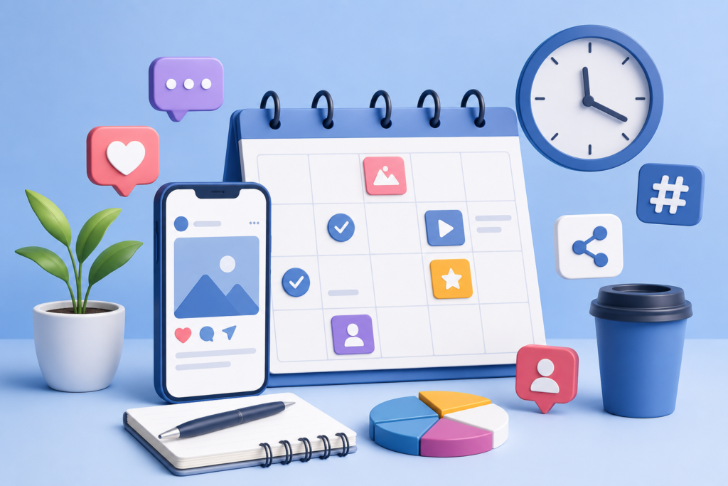 Social Media Content Planning, Scheduling, and Consistency