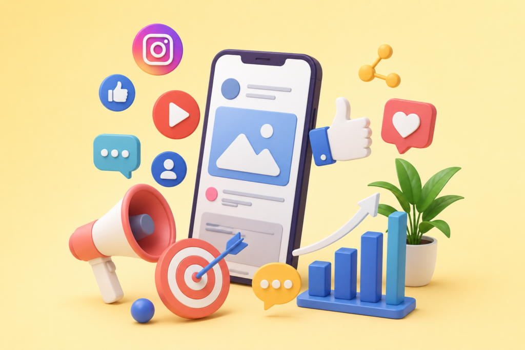 Social Media: The Complete Guide to Building Brand Visibility, Engagement, Trust, and Sustainable Business Growth